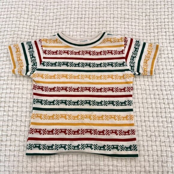 Vintage Health-Tex Striped Horse Tee - Picture 1 of 7